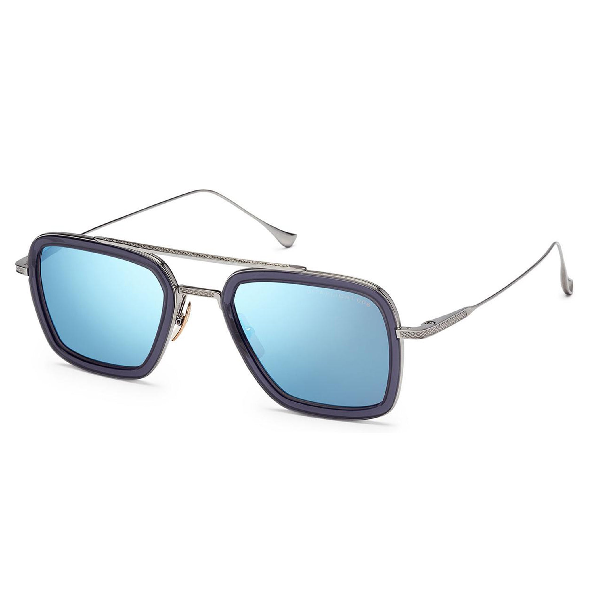 Image of Dita Eyewear 7806 Flight 006 Silver Blue Sunglasses